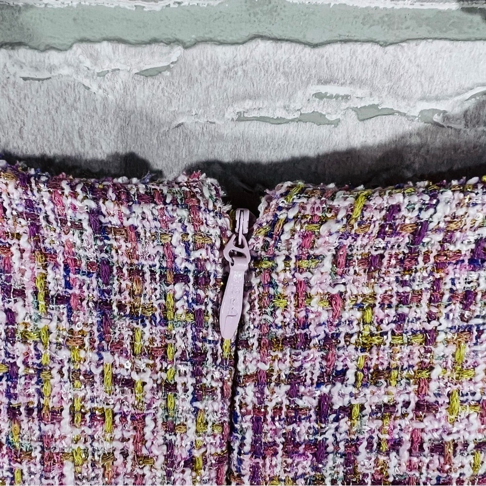 Likely Pink Multi Tweed Mini A Line Dress Size 8 - Picture 8 of 12